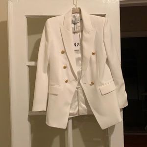 Zara XS white blazer